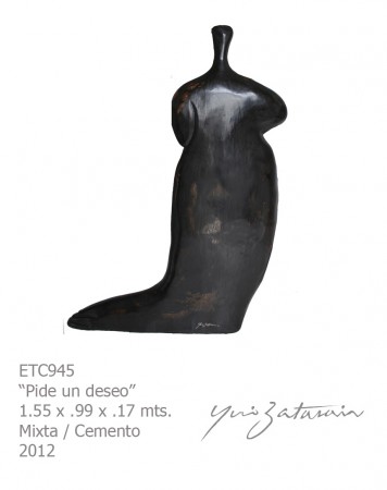 "Pide un Deseo" 1.55 x 0.99 x 0.17 m, Escultura técnica mixta / cemento