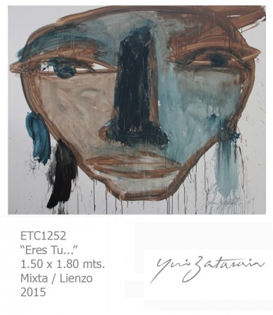 "Eres Tú..." 1.50 x 1.80 m, Mixta / Lienzo